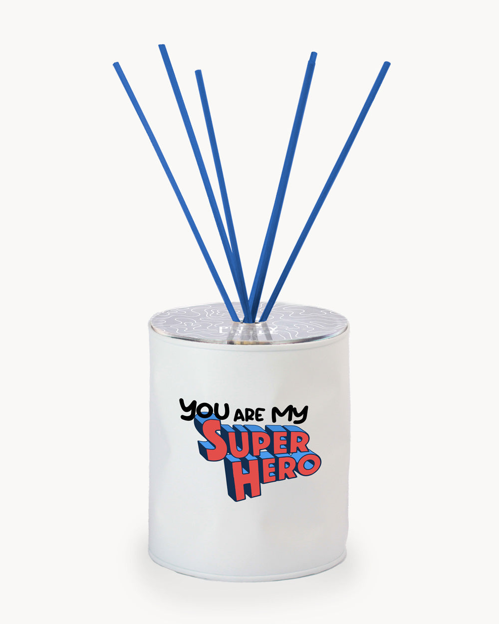 Profumatore - "You are my Super Hero" - Bianco / Royal