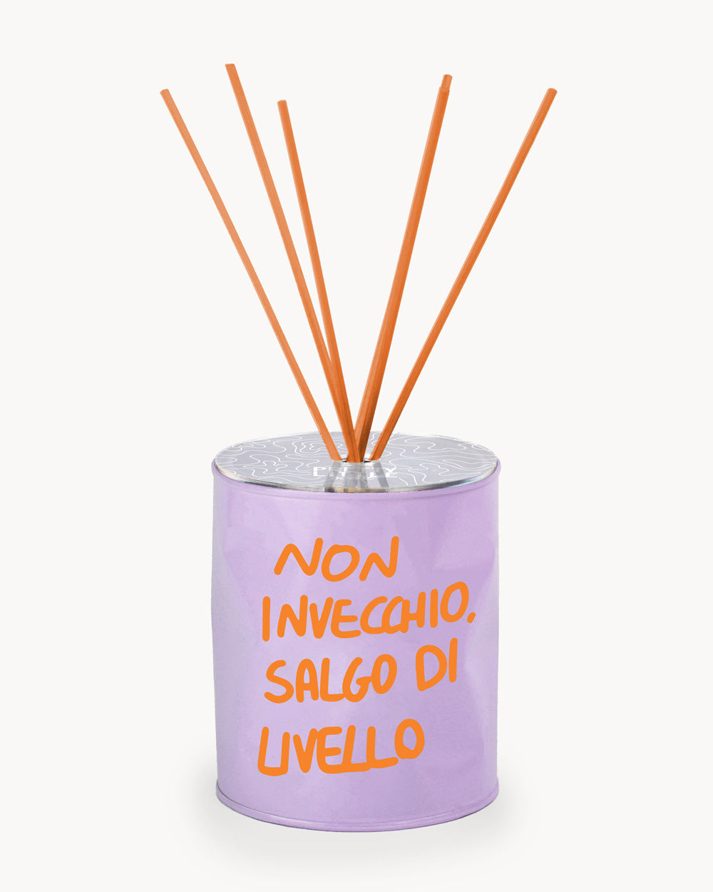 Profumatore - "Non invecchio, salgo di livello" - Lilla / Arancio