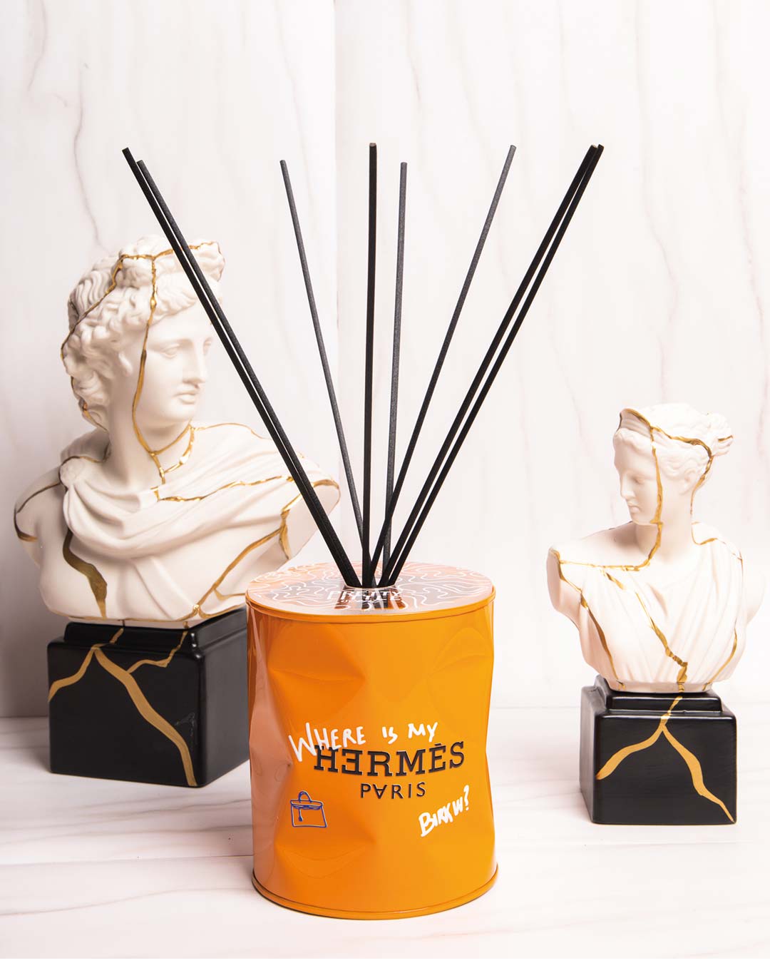 Profumatore - "Where is my BIRKIN?" - Arancio / Navy