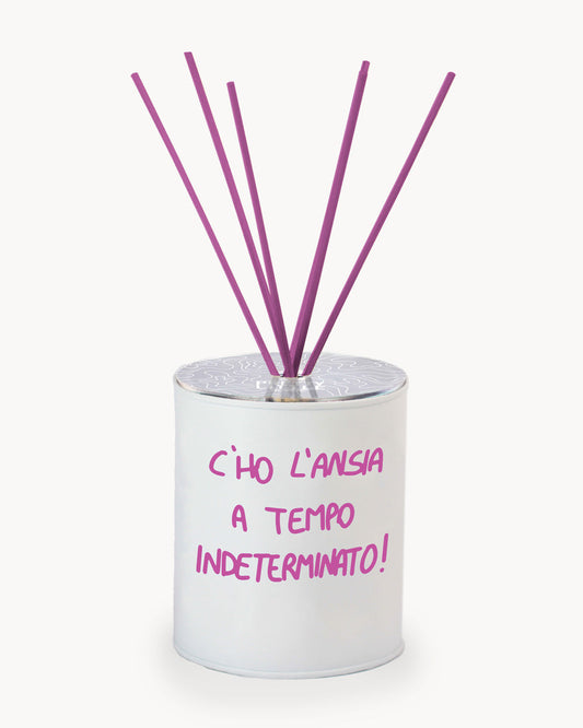 Profumatore - C'ho l'ansia a tempo indeterminato - Bianco / Magenta