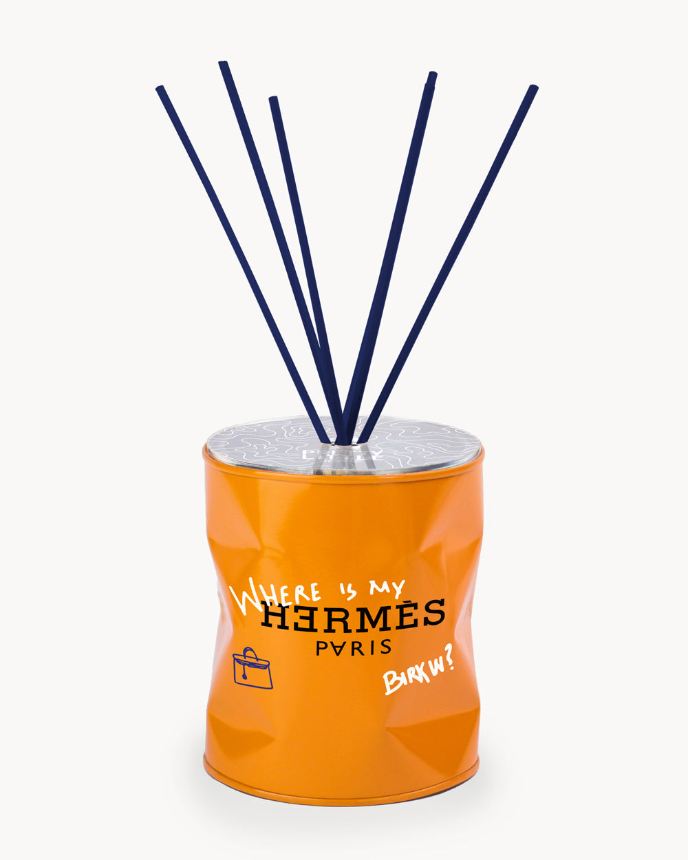 Profumatore - "Where is my BIRKIN?" - Arancio / Navy