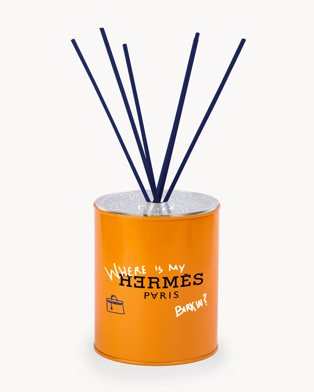 Profumatore - "Where is my BIRKIN?" - Arancio / Navy