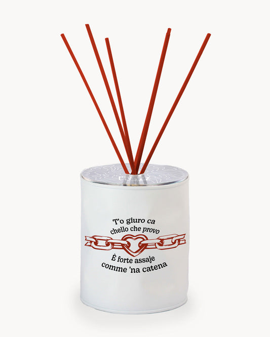 Profumatore - "Comme' na catena" - Bianco / Rosso