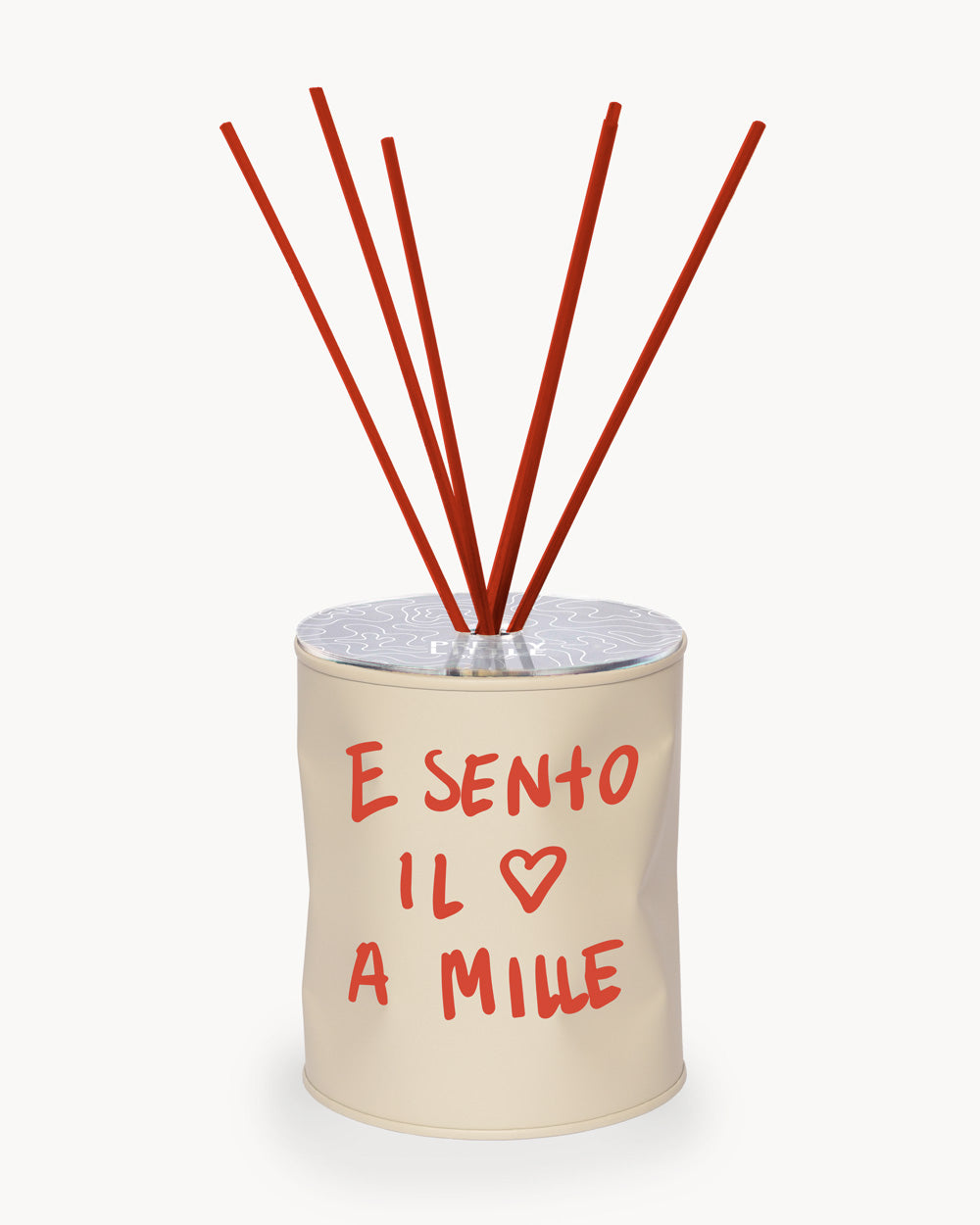 Profumatore - "E sento il cuore a mille" - Beige / Rosso