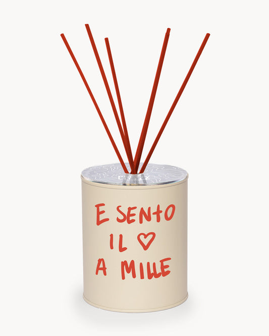 Profumatore - "E sento il cuore a mille" - Beige / Rosso