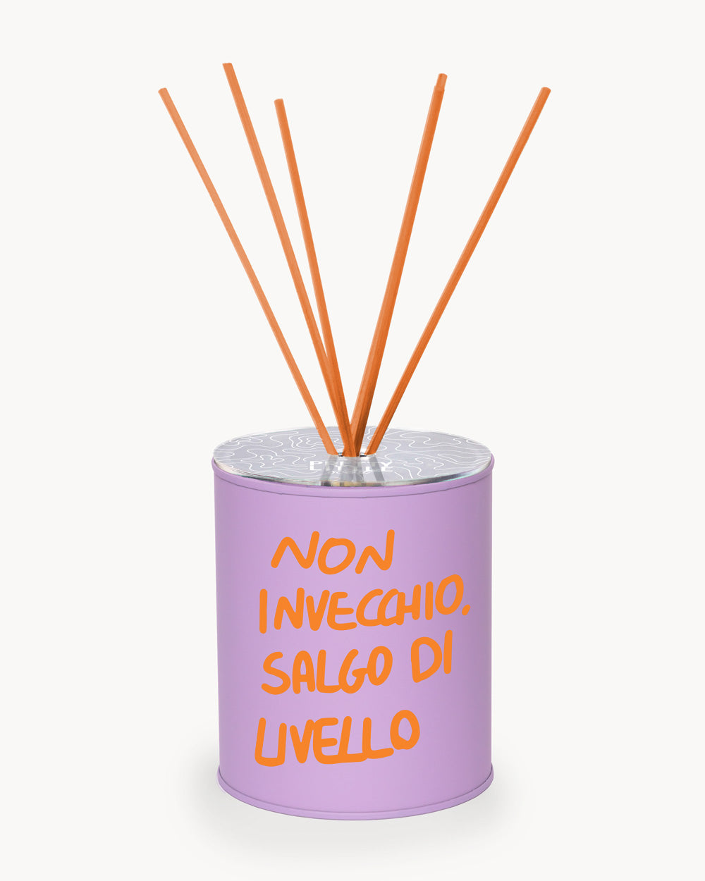 Profumatore - "Non invecchio, salgo di livello" - Lilla / Arancio