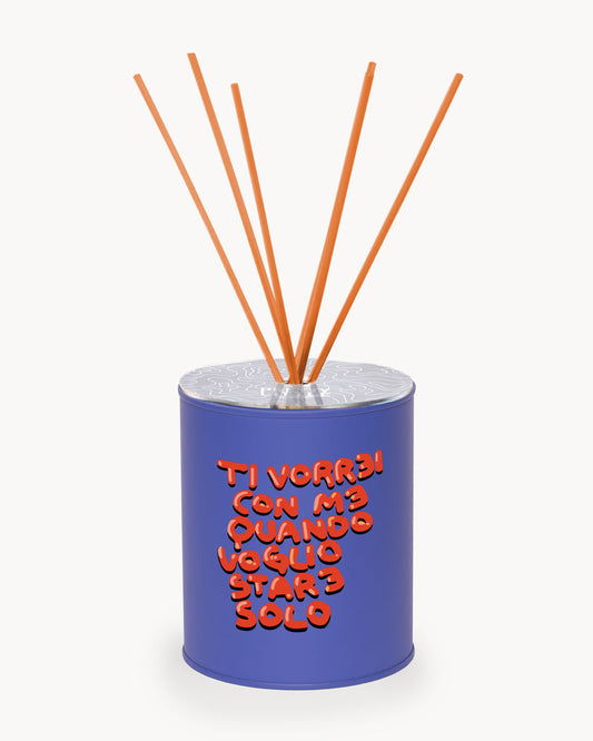 Profumatore - "Ti Vorrei Con Me Quando Voglio Stare Solo" - Cobalto / Arancio